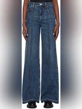 Isabel Marant Wide Leg Blue Denim Jeans